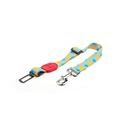 China Nylon Extra Long Crash Tested Dog Car Seat Belt Harness Leash for sale