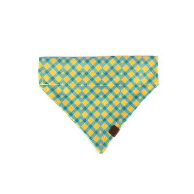 China 14x9.5cm Small Dog Bandana Collar Bibs Puppy Neckerchief Washable Triangle Plaid for sale