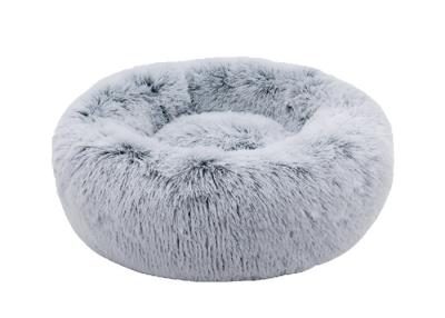 China Zoll 60cm weicher des Plüsch-Runden-Donut Faux-Pelz-waschbarer Hundebett-23,6 zu verkaufen