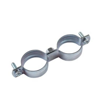 China Line Pipe Clamp Metal Two Hole Double for sale