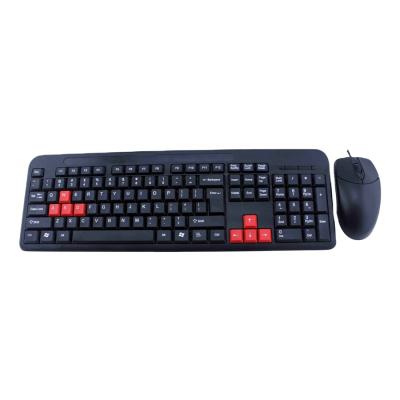 China Good Quality Ambidextrous Cheapest Computer Wired Mouse&Keyboard Combo Set for sale