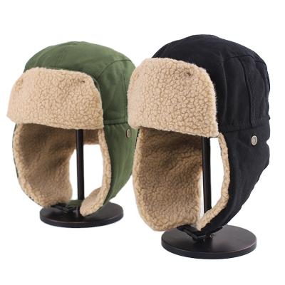 China Winter COMMON Warm Earmuffs Lei Feng Thicken Windproof Hat Ear-waved Russian Hat Cashmere Plush Cotton Ears For Women Men for sale