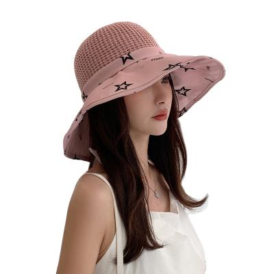 China Sun protection summer women's all-match large-brim double-sided face-tarpaulin big-brimmed hat sunscreen sunshade fisherman sun hat for sale