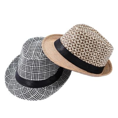 China Fashion \ felted hats handsome comfortable \ goods 2020 new small brim straw hats summer large size paper man sun hat flexible hat jazz hat 56-58CM for sale