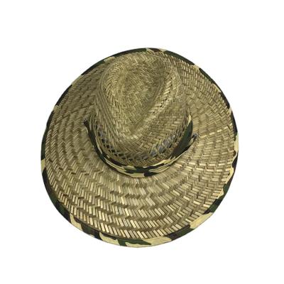 China Eco-Friendly Handmade Large Shade Sunscreen Summer Straw Hat Outdoor Men And Women Breathable UV Protection Hollow Straw Brim Fishing Hat for sale