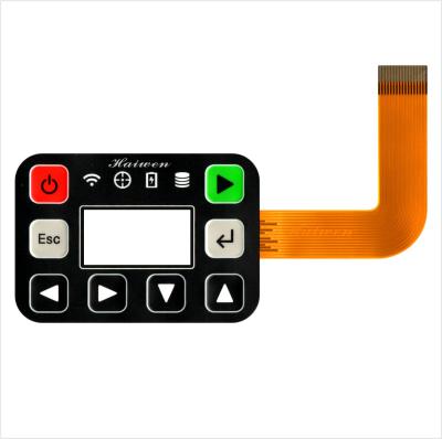 China Telecommunication Equipment Customized Graphic Overlay Control Led Membrane Switch for sale