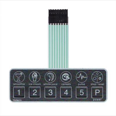 China Telecommunication Equipment Screen Printing PET Membrane Keyboard Switch With 3M Adhesive for sale