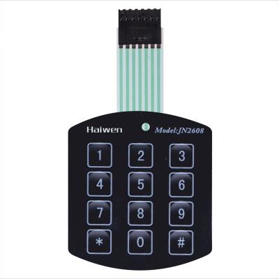 China Telecom Equipment Embossed Button Membrane Switch Custom Keypad for sale