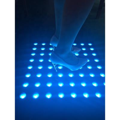 China Buy cheap disco acrylic mirror tempered glass color led starlit portable interactive LED dance floor glass for sale DJ lighting price for sale