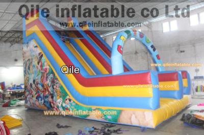 China birthday party qile adult slides full printing fun slide Mickey Mouse slide for sale