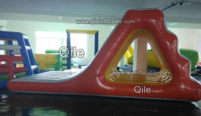 China Blue and White Color Inflatable Water Slide  For Pool Or Lake for sale