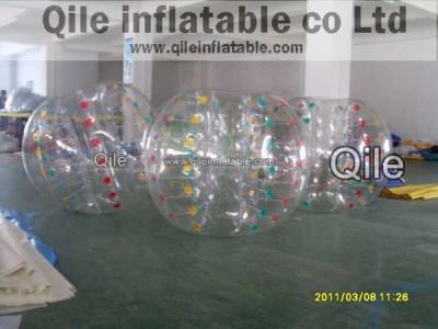 China 1.8m PVC Blue Clear Inflatable Bumper Ball for human bubble football game for sale