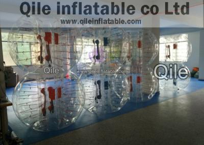 China Amusement Playground Air Bubble Football Soccer Half Green And Orange Color for sale