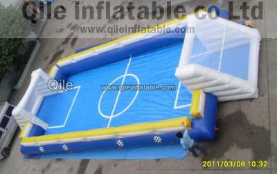 China Waterproof Inflatable Sports Arena , Red Inflatable Soccer Field for sale