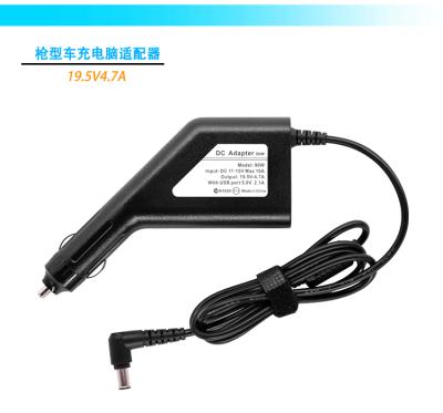 China LAPTOP car charger for Sony VGP-AC19V32 VGP-AC19V36 19.5V 4.7A laptop DC car power adapter with usb 5v 2.1a for sale