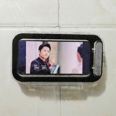 China Waterproof Wall Mounted Cell Phone Holder Case Phone Shower Bag Plastic Waterproof Cover For Bathroom Kitchen Sealed Case for sale