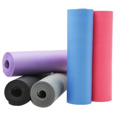 China Yoga Exercises Wholesales Custom Extra Thick Yoga Mat For Home Fitness Yoga Mat Gym Yoga Exercise Mat NBR 10mm for sale