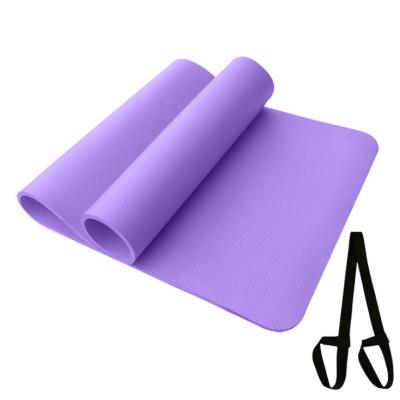 China Custom Made Yoga Mat With Free Yoga Mat 15mm Strap 15mm Wholesale Factory Yoga Printing Logo NBR Mat 10mm for sale