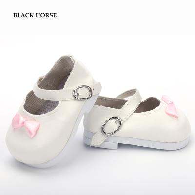 China stuffed & Plush Toy Cute Pu Leather Toy Shoes 16 Inch Doll Shoes Wholesale for sale