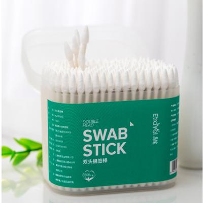 China Eco - Friendly Ear Cleaning White Cosmetic Cotton Buds Cotton Swabs for sale