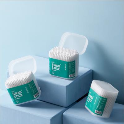 China Eco-friendly Disposable Wooden Cotton Swab Stick Cotton Swab for sale