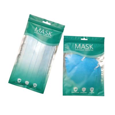 China Security individual package printed plastic pe packaging ziplock bag for mask for sale