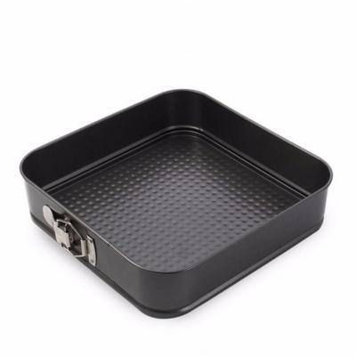 China Round Shape Non Sustainable Carbon Steel Tray Bakeware Cake Pan Removable Bottom Stick Cake Baking Mold for sale