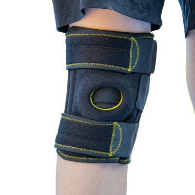 China Adjustable Orthopedic Knee Pain Relief Pads Compression Knee Support Brace with Side Stabilizer for Volleyball for sale