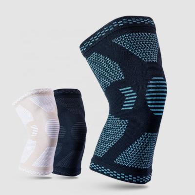 China Adjustable Unisex Elastic Breathable Weightlifting Brace Knee Protector Knee Sleeves For Running for sale