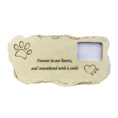 China Memorial decorations memering headstone dog gravestone platform of Europe and American cat animal birds resin pet photo frame for sale