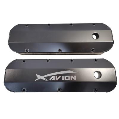 China 1965-95 VARIOUS VALVE COVER X-AVION 1965-95 Chevy Fabricated Valve Cover With Big Block Breather Holes On Cover Black for sale