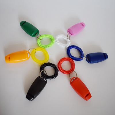 China Colorful whistle Dog clicker dog training clicker 2 in 1 dog clicker for sale