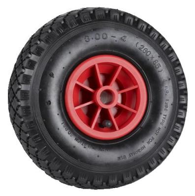 China Pneumatic tires and wheels of natural rubber with steel rim or plastic rims for sale