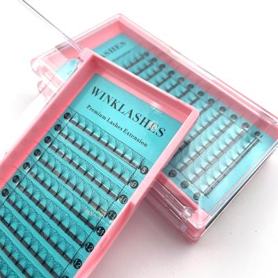 China Premade Natural Handmade Long Volume Fans Pro Fake Mink Eyelash Extension Big Vendor Trays 10D Custom Made Lashes for sale