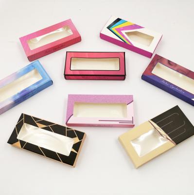 China Natural Long Eyelash Packaging Box Custom Rectangle Lashes Box With Low MOQ Empty Eyelash Box for sale