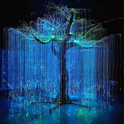 China Can be customized to any size and any avatar decorative outdoor lighting Willow Tree Fiber Optic Light fiber optic landscape light tree pattern for sale