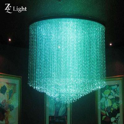 China Can Customize Any Size And Pattern Fiber Optic Hanging Lamp Light Drop Chandelier Customize Fiber Optic Hanging Lights for sale