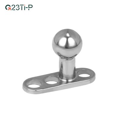 China TRENDY Titanium Triangular Top Helix Anchor Base Barbell Base G23 Hole Piercing Jewelry for sale