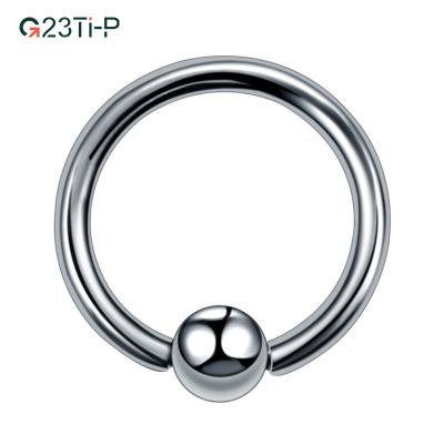 China FASHIONABLE Titanium Universal Ring Nose Lip Labret Circle Ball Clip G23 Clip Piercings Surgical Jewelry for sale