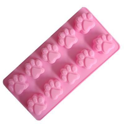 China Factory Supply Direct Cat Paw Design Cake Decorating Fondant Silicone Mold Chocolate Viable With Polybag Package for sale