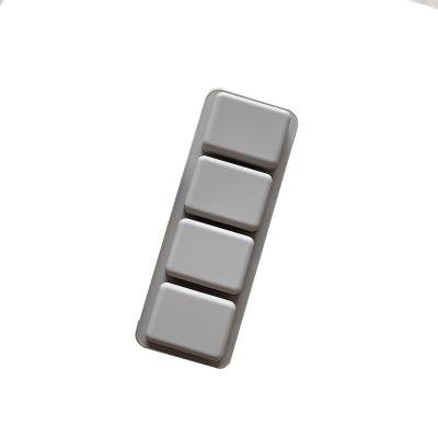 China Sustainable 4 Cavities Silicone Soap Mold Rectangle Soap Making Molds Silicone Custom for sale