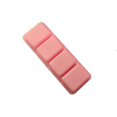 China 4 Cavities DIY Silicone Cake Reservation Mold Silicone Soap Mold Rectangle Viable Silicon Soap Mold for sale