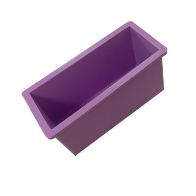 China 600ml DIY Soap Candle Loaf Mold Soap Making Tool Rectangular Viable Silicone Soap Mold Rectangle for sale