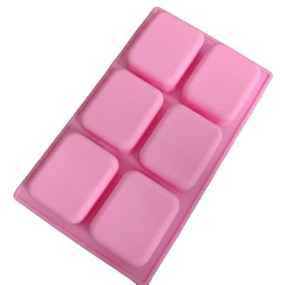 China Customized Viable Handmade Rectangular Silicone Cake Mold Soap Mold With Round Corners Silicone Mold For Soap for sale