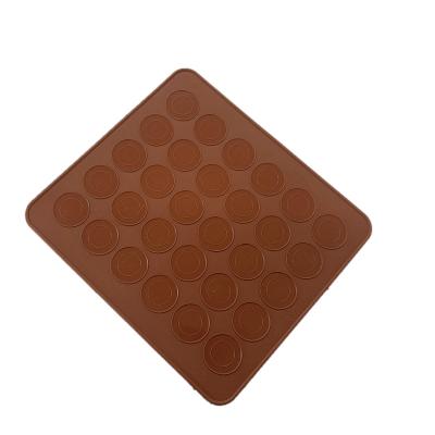 China Sustainable Food Grade Diy 30 Macaron Silicon Baking Mat for sale