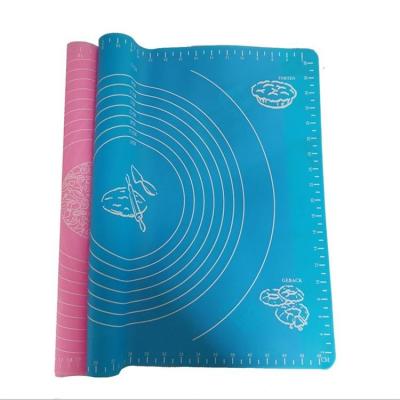 China Bpa Free 40x50cm Non-Slip Heat Resistant Silicon Pastry Mat Non-Stick Baking Mats Durable Sheet Scale for sale