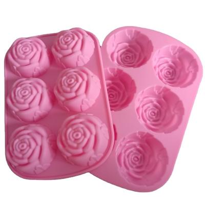 China Viable Wholesale Food Grade Silicone Cake Mold Trays Handmade Pink DIY Cake Mold by Silicone for sale