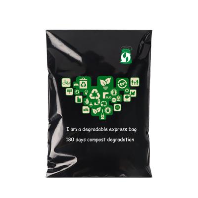 China shoes & Amazon Black 32*40 cm Custom Cosmetic Polly Mailer Biodegradable Compostable Plastic Clothing Shipping Packaging Poly Mailing Bags for sale