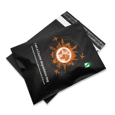 China shoes & clothing custom printed biodegradable lit black poly mailers mailing postage plastic mailing bags with logo for sale