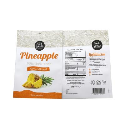 China Snack Moisture Proof Pouches 15g Eco Friendly Custom Digital Printed Wholesale Low MOQ Mylar Plastic Bags For Pineapple Chips for sale